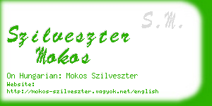 szilveszter mokos business card